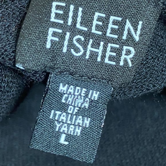 Eileen Fisher Black Sleeveless Wool Knit Maxi Dress - Picture 10 of 11